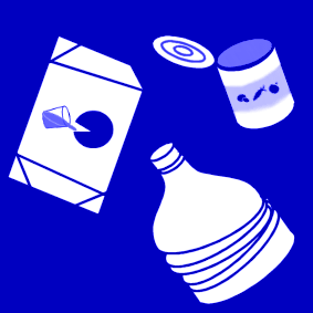 déchets:plastic et métal